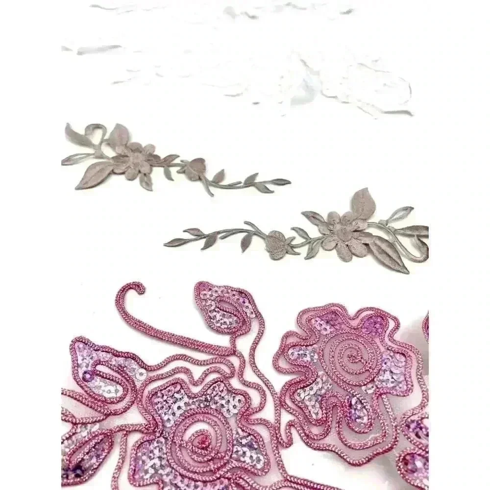 21 PC FLoral Heart Sewon Iron On‎ Patches Applique Mixed Variety Assorted NEW